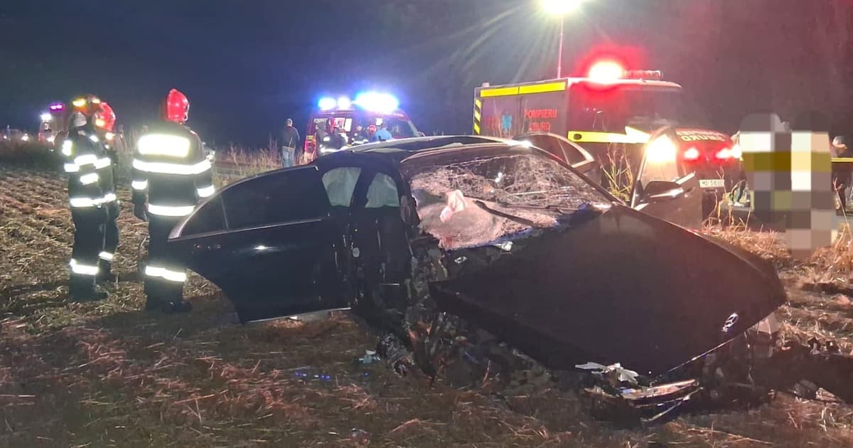 Accident mortal pe DJ 504, la limita dintre Teleorman și Giurgiu: un tânăr a murit, doi sunt la spital