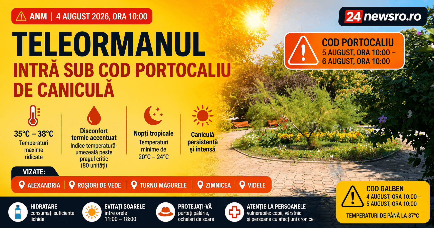 Cod Portocaliu de caniculă în Teleorman