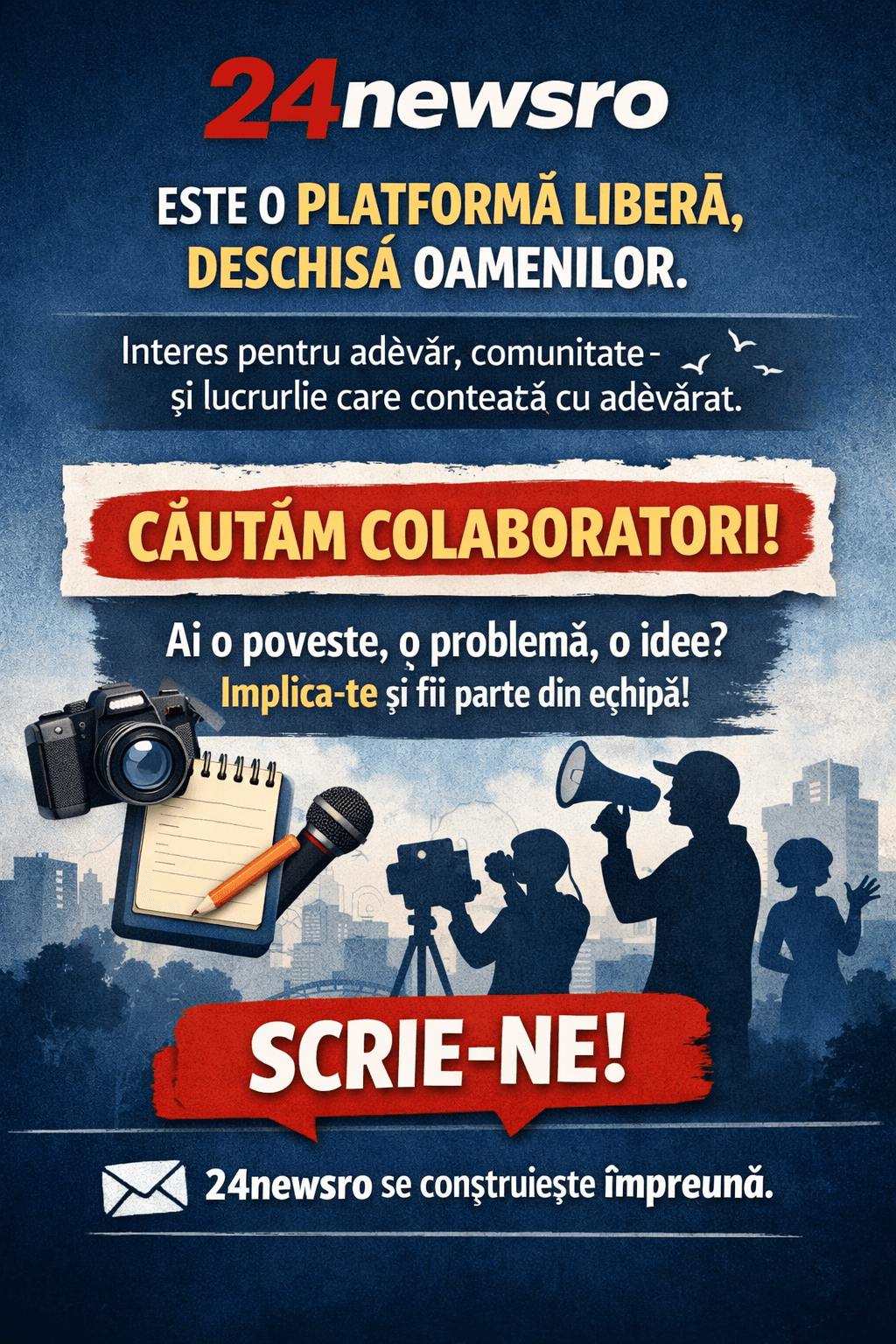 24newsro este o platformă liberă, deschisă oamenilor.