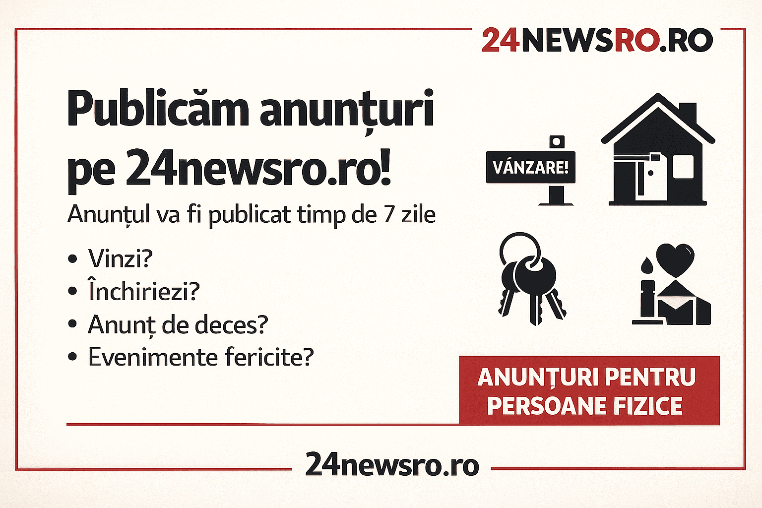 Ai ceva de vândut, de închiriat sau ai un anunț important pentru comunitate?