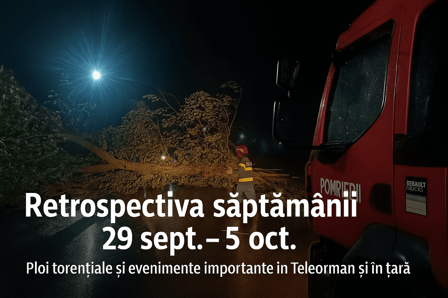 Ploile abundente au afectat circulația în Teleorman, iar meteorologii anunță noi zile ploioase. La nivel național, piața telecom se reconfigurează, iar ANPC aplică amenzi de milioane
