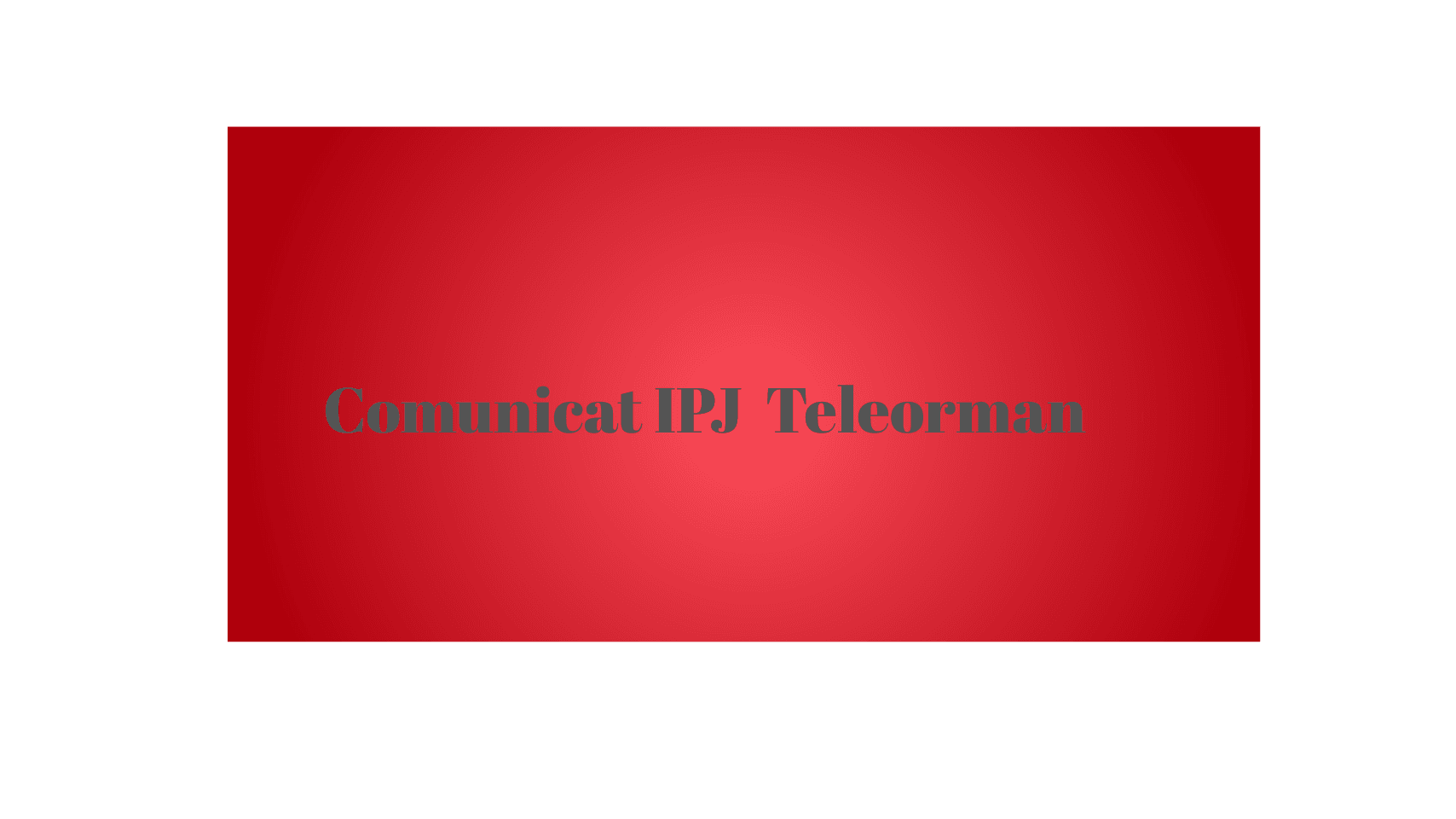 Comunicat IPJ Telorman