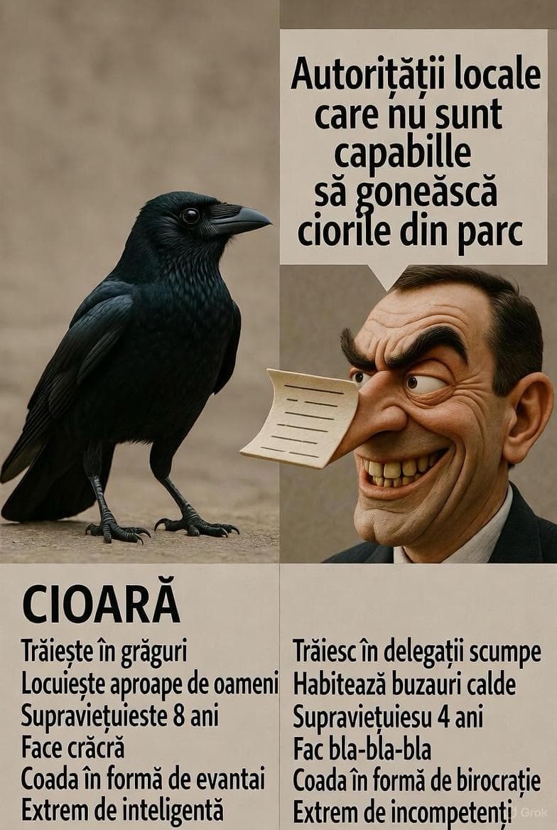 Când ciorile sunt mai organizate decât autoritățile locale