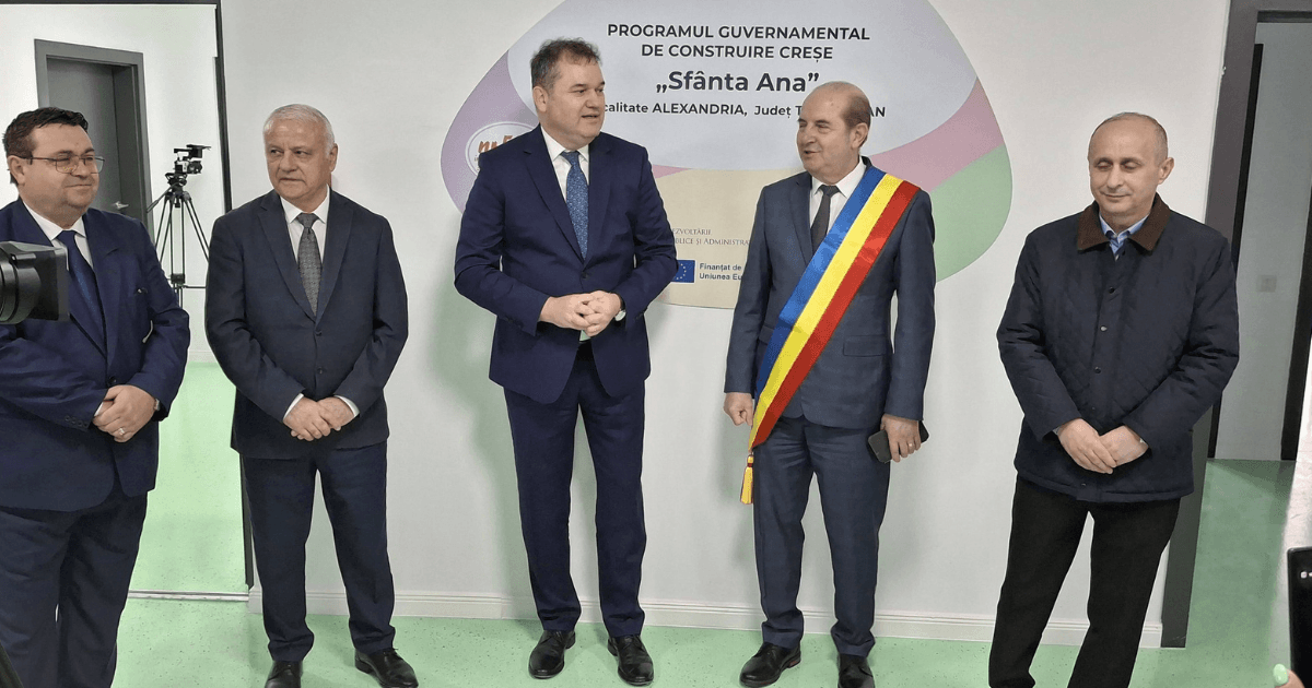 Prima creșă construită prin Programul „Sfânta Ana” a fost inaugurată în Teleorman, la Alexandria