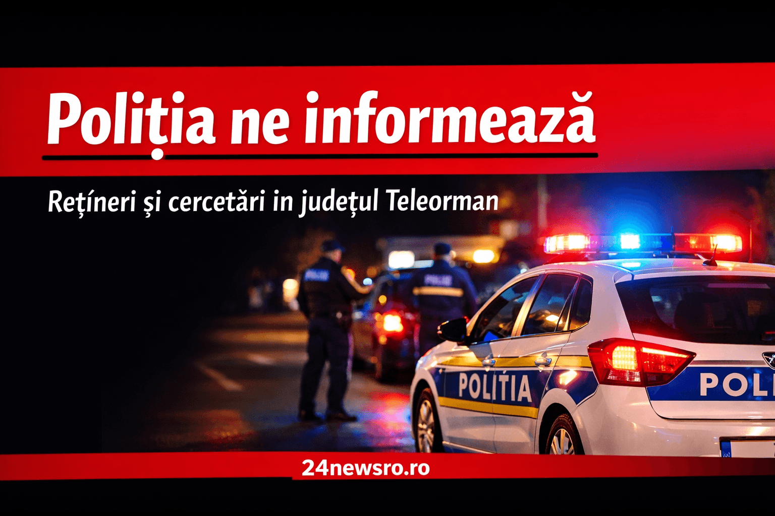 Mai multe rețineri în Teleorman: tentativă de furt calificat și fapte de violență, în ultimele zile