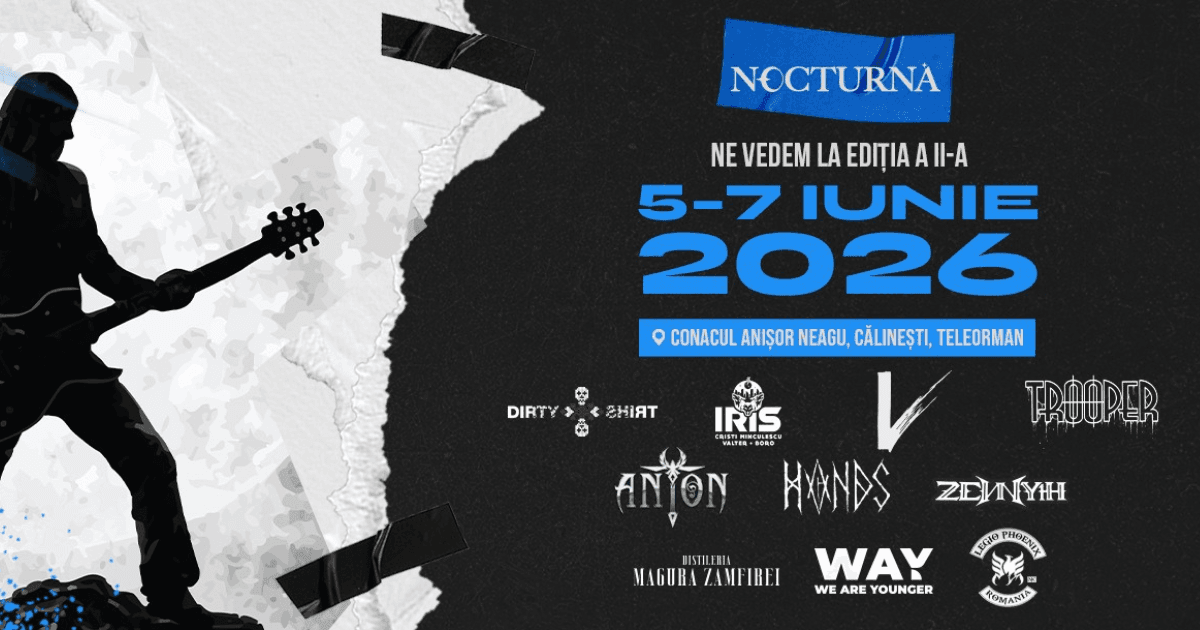 Nocturna Fest 2026: IRIS, Vama și Dirty Shirt, capetele de afiș ale celei de-a doua ediții a  festivalului de rock din Teleorman 