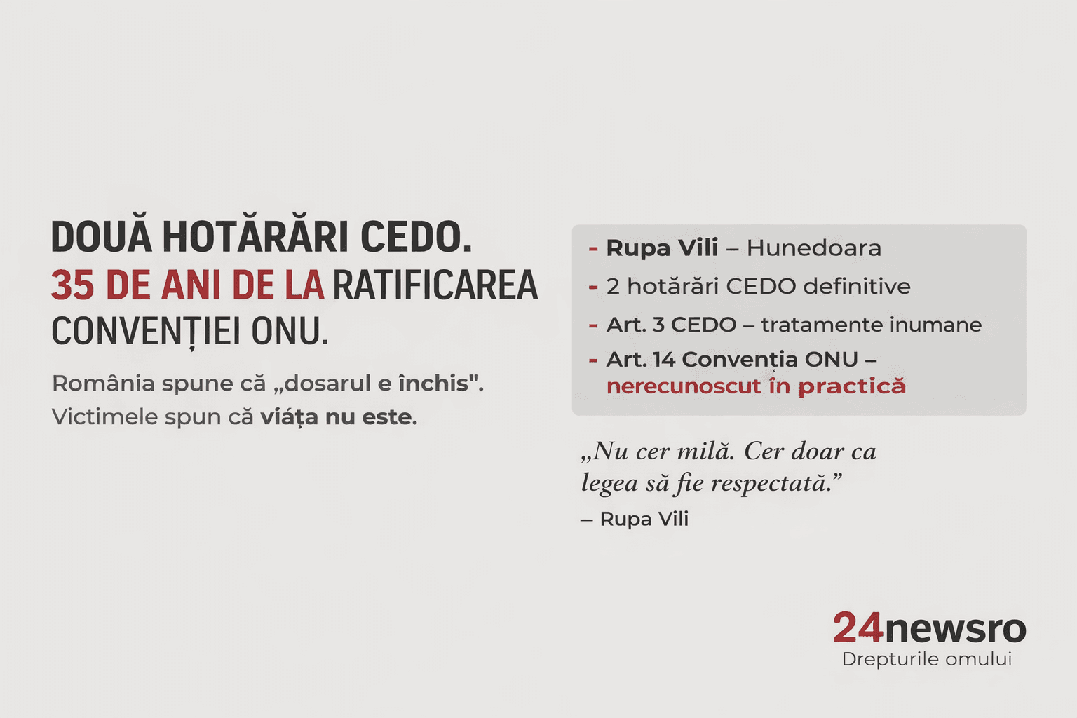 România, condamnată la CEDO pentru tortură: de la cazul Rupa Vili la precedentul Pantea
