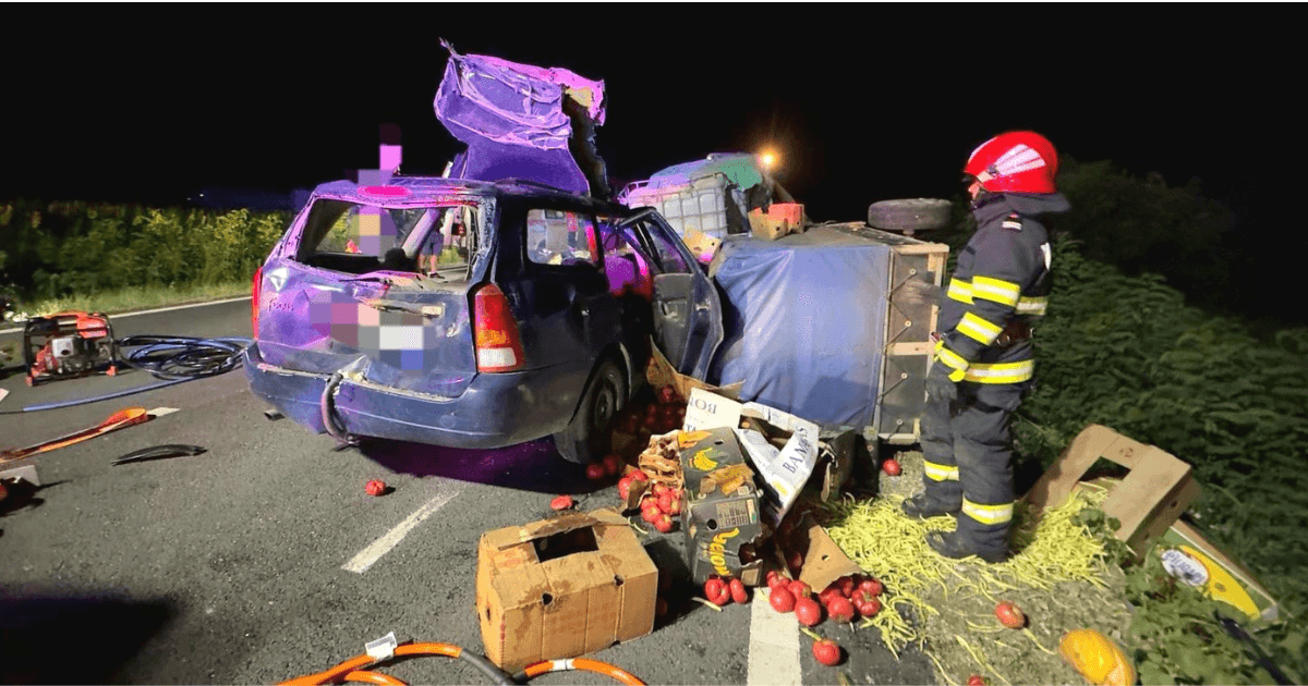 Noapte grea pe șoselele din Teleorman. Patru tineri și adulți răniți în trei accidente, unul dintre șoferi fiind scos cu greu dintre fiare