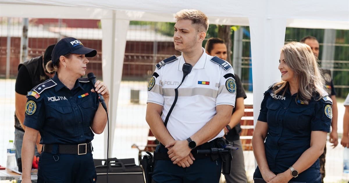 Parada moto din Alexandria: polițiștii au promovat siguranța rutieră