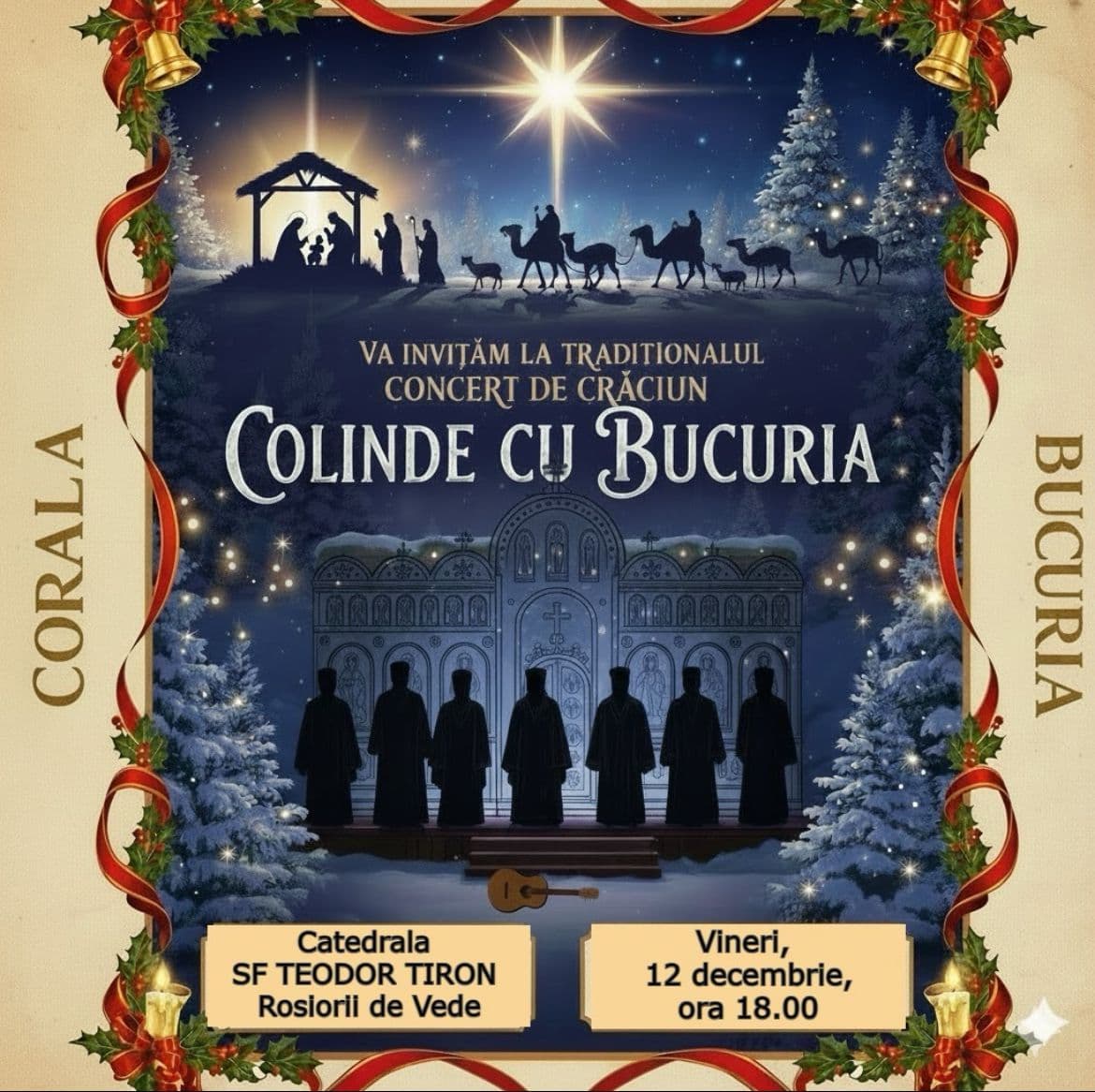 Iarna începe cu glasuri: Corala Bucuria pornește seria concertelor de colinde, pe 12 decembrie