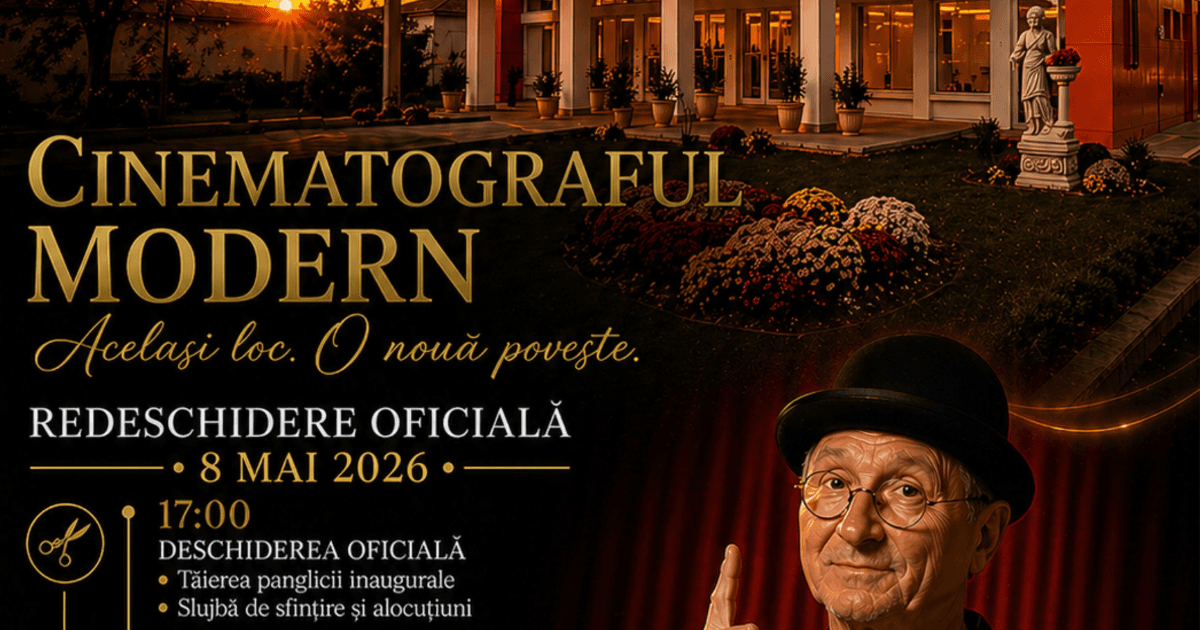 Cinematograful Modern din Roșiori de Vede se redeschide pe 8 mai. Horațiu Mălăele, invitatul serii