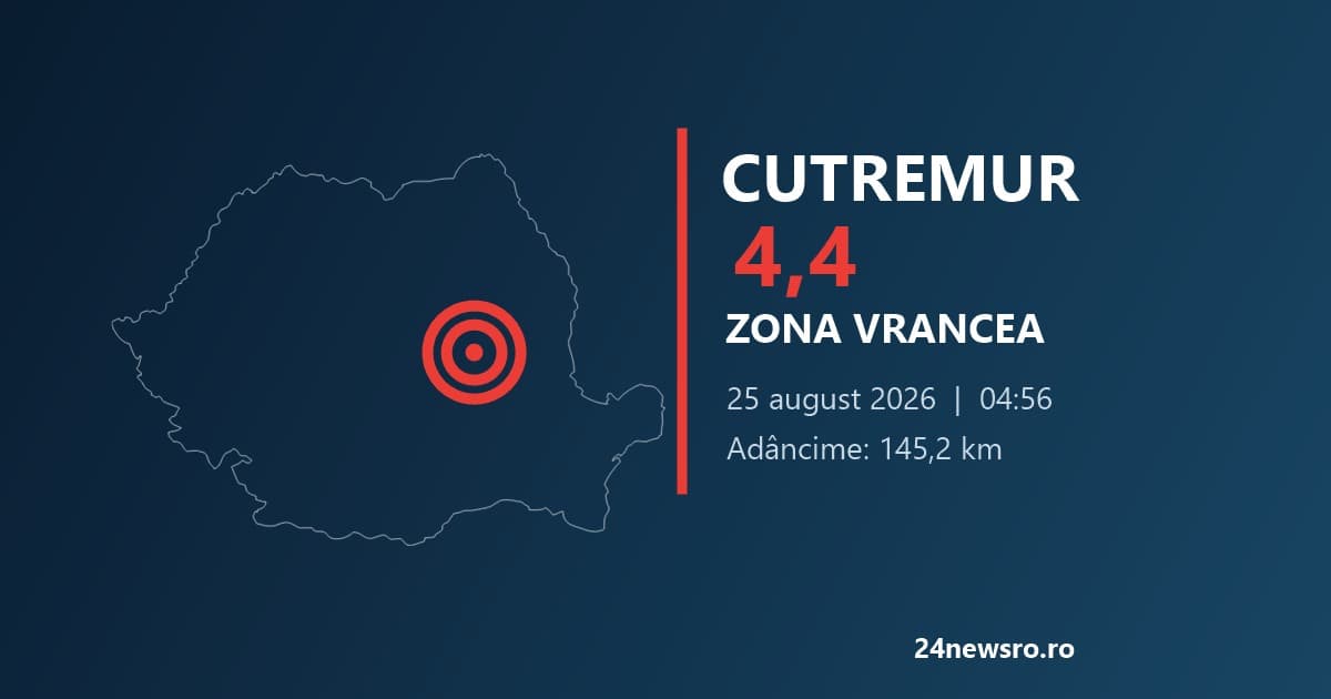 Cutremur de 4,4 în zona seismică Vrancea, marți dimineață