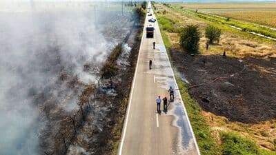 30 de incendii de vegetație uscată, în weekend